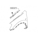 Накладка переднего крыла верхняя левая Nissan Qashqai J10 '2010- 66899BR00A