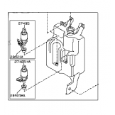 Бачок омывателя всборе (под два моторчика) Nissan Mikra K12 28910BC30A
