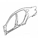Боковина кузова левая стойка порог заднее крыло Nissan Almera G15 '2013- 760234AA8A