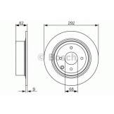 Диск тормозной задний (BOSCH) NISSAN CUBE Z12 /  TIIDA C11 0986479742