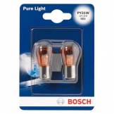 Комплект ламп блистер 2шт PY21W 12V 21W Pure Light BOSCH 1987301018 1987301018