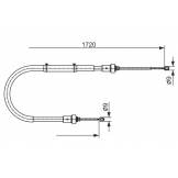 Трос ручного тормоза RENAULT DUSTER 4x4  BOSCH 1987482411 1987482411