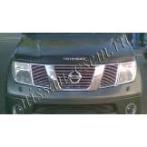 Дефлектор капота (мухоотбойник) с надписью темный EGR Nissan Pathfinder 2005-2010 027151L