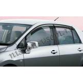 Дефлекторы боковых окон (ветровики) темные 4 шт Nissan Tiida (хетчбек/седан) 07- BRTIIDASW