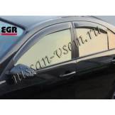 Дефлекторы боковых окон 4 шт. темные (ветровики) EGR Nissan Primera '02-06 92463012B