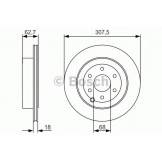 Диск тормозной задний (BOSCH) Nissan Pathfinder R51 0986479R21