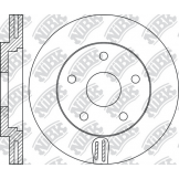 Диск тормозной передний (NIBK) 1шт. Nissan X-Trail T32 / Qashqai J11 (замена RN1753) RN1569