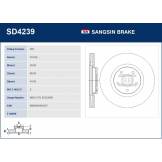 Диск тормозной передний (HI-Q) Nissan Qashqai JJ10+2 (4WD) / RENAULT KOLEOS 08 SD4239