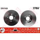 Диск тормозной передний под АБС (TRW) 1 шт. Nissan Almera N16 '00-06 / Primera P11 DF4169