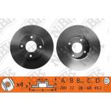 Диск тормозной передний под АБС (NIBK) 1 шт.  Nissan Almera N16 '2000-2006г / Nissan Primera P11 RN1146