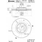 Диск тормозной передний BREMBO (1шт.) Nissan Murano Z50-Z51 (VQ35DE) 09B26610