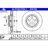 Диск тормозной передний (ATE) Nissan Juke F15 Turbo / X-Trail T31 / Qashqai J10 24012601541