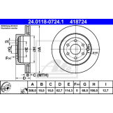 Диск тормозной задний (1шт.) ATE Nissan Pathfinder R51 '05- 24011807241