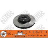 Диск тормозной передний NIBK (1шт.) Nissan Teana J31 RN1417
