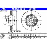 Диск тормозной передний (ATE) Nissan Miсra K12 / Note E11 / Almera G15 24012202161