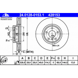 Диск тормозной передний (ATE) Nissan Murano Z50-Z51 (VQ35DE) 24012801531