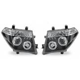 Фара (лев.+прав. комплект) ТЮНИНГ  линз. свет. ободок черные Nissan Pathfinder R51 '05-10 HU606021E01