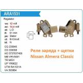 Реле генератора в сборе с щетками Nissan Almera Classic B10 - RA1531A (UTM) RA1531A