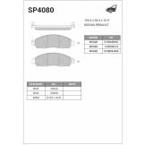 Тормозные колодки передние (HI-Q) Nissan NISSAN NP300 SP4080