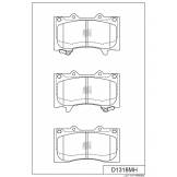 Колодки тормозные передние (KASHIYAMA) Nissan Patrol Y62 / Infiniti QX56 10- D1318MH