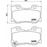 Колодки тормозные дисковые задние (BREMBO) Infiniti FX/QX70 (S51) / G (V36) P56095
