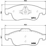 Колодки тормозные передние Nissan Terrano D10 '2014- P68050
