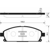 Колодки тормозные передние (HI-Q) Nissan X-Trail T30 / Infiniti QX4 '96-02 / Pathfinder R50 '00-05 SP1365