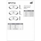 Колодки тормозные передние (HI-Q) Infiniti Q50 V37 2.0t / J50 SP1714