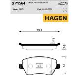 Колодки тормозные передние HAGEN (HI-Q) Nissan Almera G15 / Terrano D10 (1.6L) GP1564