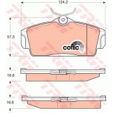 Колодки тормозные передние (TRW) Nissan Almera N16 / Primera P11 GDB3168