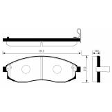 Колодки тормозные передние (HI-Q) Nissan Maxima QX32 ( двух поршневые) SP1256