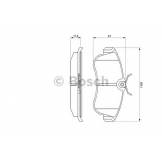 Колодки тормозные передние BOSCH (без ABS) Nissan Almera N16 / Primera P10 / Primera P11 986461147