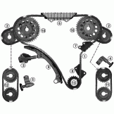 Комплект газораспределения ГРМ Nissan Maxima VQ20DE/VQ30DE TK33010