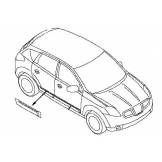 Молдинг задней правой двери Nissan Qashqai J10 82870JD00A