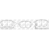 Колодки передние (INFINITI FX35/45 03-/NISSAN MURANO 05-)  NIBK PN2901 PN2901