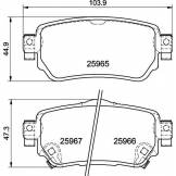Колодки задние (NISSHINBO) Nissan Qashqai J11 /  X-Trail T32 NP2073
