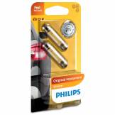 Комплект ламп накаливания блистер 2шт 12V 10W SV8.5 T10,5X43 PHILIPS 12866B2 12866B2