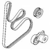 Комплект приводного ремня с роликами Renault Koleos 117209708R