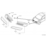 Решетка радиатора левая с хром молдингом Nissan Micra k12 '08- 62330BG00A