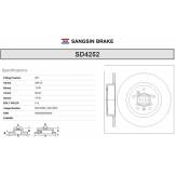 Диск тормозной задний (HI-Q) Nissan Qashqai J11 '2014- SD4252