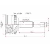Шрус п/абс NISSAN Sunny/Sentra B15/AD/Wingroad Y11/Bluebird Sylphy G10 QG13/N15 98- SAT NI60A42 NI60A42