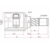 Шрус внутренний RH NISSAN NOTE E11 CR14 SAT NI717 NI717
