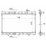 Радиатор NISSAN X-TRAIL T32 14- MR20DD/QR25DE SAT NS0007T32 NS0007T32