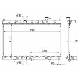 Радиатор охлаждения двигателя (SAT) Nissan X-Trail T32 '13-22 NS0007T321