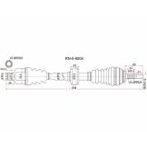 Привод в сборе передний RH RENAULT (16 КЛАПАНОВ) SAT RN59004 RN59004