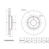 Диск тормозной перед NISSAN CUBE Z12/TIIDA C11 07- SAT ST40206EM10A ST40206EM10A