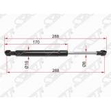 Амортизатор крышки багажника NISSAN PRIMERA P12 седан 01-08 SAT ST84430AV600 ST84430AV600