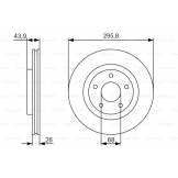 Диск тормозной передний (BOSCH) Nissan Nissan Qashqai J10 / X-Trail T31 0986479R89