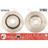 Диск тормозной (TRW) Nissan Pathfinder R51 D40 DF6416