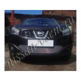 Защитная сетка радиатора в бампер (ХРОМ) Nissan QASHQAI J10 '2010- (рестайлинг) NQASCHROME